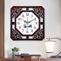 POLARIS 北极星 新中式家用客厅挂钟静音卧室钟表古典仿古时钟创意石英钟表