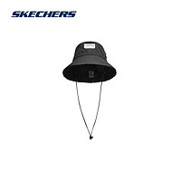 SKECHERS 斯凯奇 2023年冬季新款男女同款渔夫帽运动帽户外防晒白色