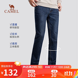 CAMEL 骆驼 牛仔裤男士薄款弹力直筒宽松百搭潮流休闲长裤子D5X134535