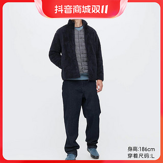 抖音超值购：UNIQLO 优衣库 男装/女装 长绒摇粒绒拉链茄克 450198户外保暖