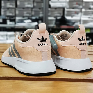 adidas 阿迪达斯 休闲鞋女鞋2023秋冬款三叶草运动鞋网面透气轻便减 FV9221橘粉色  37