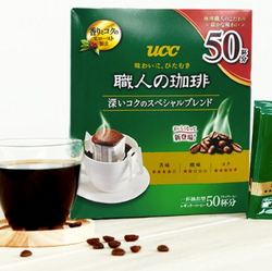 UCC 悠诗诗 日本进口UCC悠诗诗职人挂耳咖啡粉深厚浓郁7g×50袋办公提神搭档 1件装