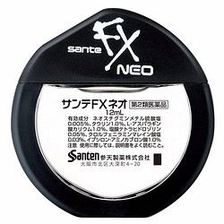 santen-fx 参天 日本直邮参天SANTEN-fx眼药水疲劳滴眼液 眼干眼涩 清凉玫瑰 第2类 FX 银色NEO 清凉度5 一盒