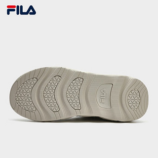 FILA 斐乐 男鞋复古运动鞋2023冬加绒可颂鞋休闲鞋老爹鞋 燕麦色-OM 41