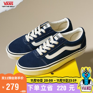 VANS范斯 线上专售Ward复古蓝男鞋女鞋板鞋 蓝色（女款） 37