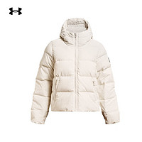 安德玛（UNDERARMOUR）秋冬ColdGear Infrared女子短款训练运动鸭绒羽绒服1378861 白色112 L