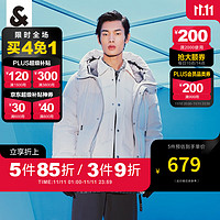 杰克·琼斯（JACK&JONES）冬百搭简约通勤立领连帽拉链防风羽绒服外套223412065 缎白色C43 180/100A/L