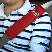 WRC 汽车安全带套护肩套装加长 四季透气 保险带套对装内饰用品 红色