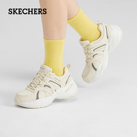 斯凯奇(Skechers)女鞋2023跑鞋柔软透气舒适减震女运动老爹鞋休闲跑步鞋健步鞋 NTLP-自然色/浅粉色 36