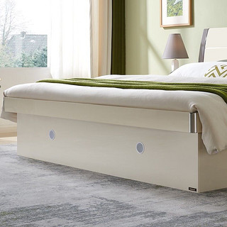 QuanU 全友 家居 床现代简约小户型高箱床储物床1.5米主卧板式床组合床122702