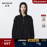 幻走（MOVEUP）【商场同款】高领落肩设计中长款套头衫女 黑色 XS