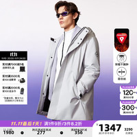 金林德伯格(J.Lindeberg)商场同款秋季中长款合身派克大衣防水加棉棉服外套男523309002 K3X经典灰 165/88A/XS