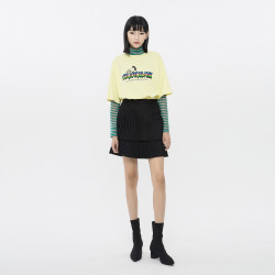 Marisfrolg.SU 玛丝菲尔素 时尚双层百褶设计短款半裙