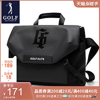 GOLF 高尔夫 斜挎包男2023新款潮牌单肩背包男士时尚大容量帆布休闲邮差包