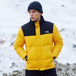 jeep吉普运动羽绒服男加厚连帽防风保暖90鸭绒羽绒大衣户外防泼水外套