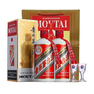 MOUTAI 茅台 贵州茅台酒53度飞天茅台500ml 两瓶装 酱香型白酒 送礼宴请