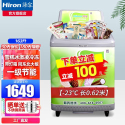 hiron海容冰柜展示柜163升卧式商用小型冷冻柜便利店小卖部冻品sd163d