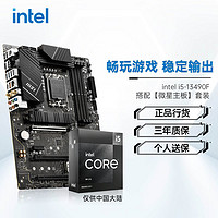 intel 英特尔 13代i5 13490F盒装搭微星Z790-P WIFI D5电脑主板CPU套装