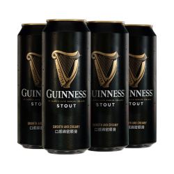 guinness 健力士 爱尔兰进口精酿世涛黑啤黑啤酒440ml*4听/提