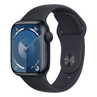 Apple 苹果 Watch Series 9；午夜色铝金属表壳；午夜色运动型表带