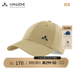 VAUDE 巍德 户外运动休闲男女简约透气舒适旅行出游鸭舌帽遮阳帽子VF2101603 亮卡其 均码