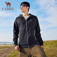 88VIP：CAMEL 骆驼 运动针织连帽外套男2023秋冬季跑步拉链开衫卫衣休闲夹克上衣