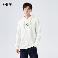 抖音超值购：Semir 森马 卫衣男冬季简约合体版型叠穿时尚撞色质感休闲学院风连帽上衣