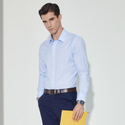 youngor雅戈尔秋款dp免烫纯棉商务修身男士衬衣男士长袖衬衫