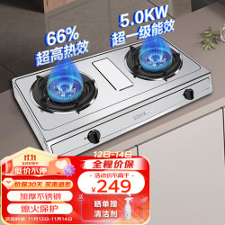 樱雪 燃气灶双灶台 5.0KW猛火煤气灶双灶台式 家用厨房液化气煤气炉双灶具 T2332液化气
