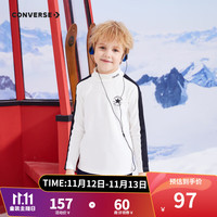 匡威 童装男女童长袖T恤儿童高领保暖打底衫 羽白色 150/72