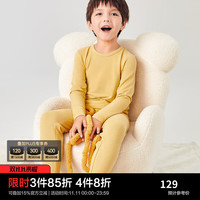 MiniPeace太平鸟童装冬秋新男童内衣套装F1JZD4B83 黄色 140cm