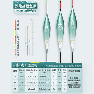 汉鼎战系列鱼漂鲫鱼鲤鱼漂综合浮漂醒目高灵敏野钓浮漂野钓鱼漂套装 汉鼎战鲤鱼漂1-3号套装