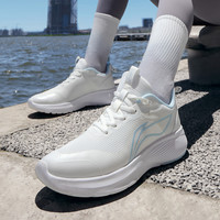 LI-NING 李宁 跑步鞋女鞋季透气鞋子轻游反光跑鞋休闲运动鞋