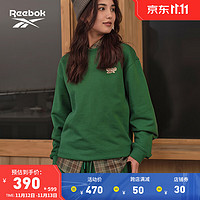 Reebok锐步男女同款经典时尚复古针织圆领套头衫卫衣 绿色 L