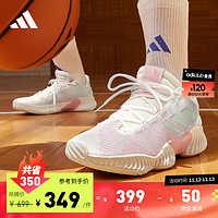 adidas阿迪达斯Pro Bounce 2018男女团队款实战篮球运动鞋 白/粉/薄荷绿 42.5(265mm)