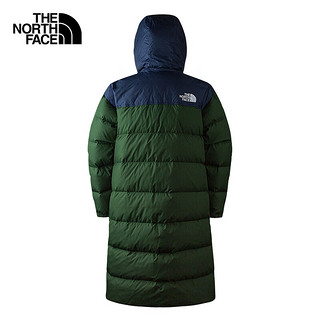 北面（The North Face）羽绒服男长款700蓬鹅绒填充防风保暖休闲外套|832J OAS/绿色 M/170