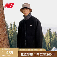 NEW BALANCE 23男女同款百搭运动仿羊羔绒针织外套 BK AMJ33333 2XL