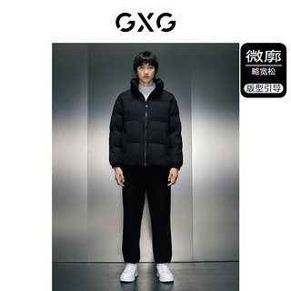 GXG男装 商场同款黑色短款立领羽绒服 23年冬季GEX1D2525814 黑色 170/M