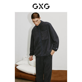 GXG男士双面云朵绒可外出家居服套装加厚睡衣外套23冬 灰色 XXXL