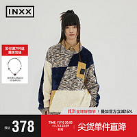 英克斯（inxx）APYD 潮牌冬宽松拼接套头针织衫毛衣APD4061586 多色拼接 XL