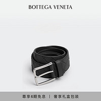 BOTTEGA VENETA葆蝶家男士腰带商务皮带BV腰带bv皮带 黑色银扣 115