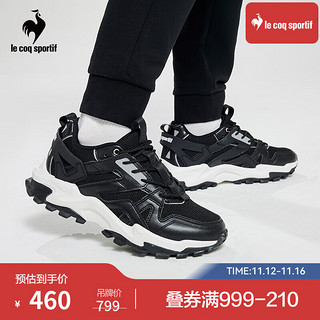 乐卡克（Le coq sportif）法国公鸡男女款低帮复古跑步休闲鞋运动鞋CMT-231269 黑色/BLK 36