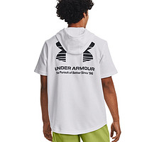 安德玛 UNDER ARMOUR UA春夏Rival男子棉织连帽训练运动短袖T恤1377184