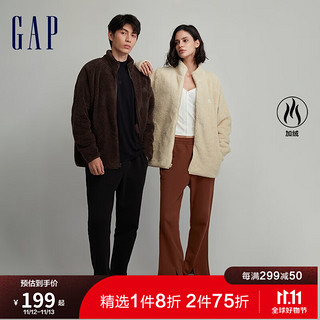 Gap 盖璞 男女装秋冬2023新款LOGO抱抱绒立领运动卫衣