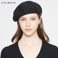玛丽亚.古琦（玛丽亚古琦 MARJA KURKI）保暖帽子女士冬季 气质贝雷帽画家帽 时尚休闲帽 黑色