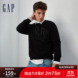 Gap 盖璞 LOGO宽松廓形抓绒运动卫衣