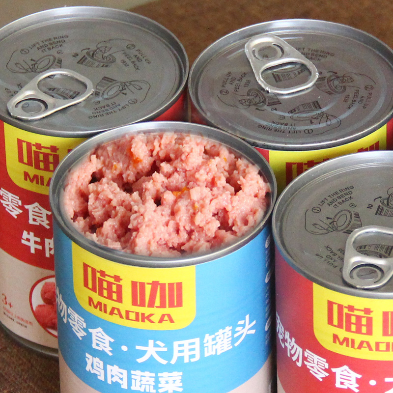 狗狗罐头宠物狗零食拌饭狗粮肉泥牛肉鸡肉罐375g*6罐营养湿粮包