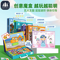 ZhiKuBao 智酷堡 儿童磁性拼图开学益智换装磁力贴2-3到6岁以上幼儿宝宝男女孩玩具