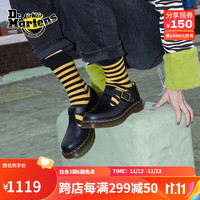马丁(马汀博士 Dr.Martens)Polley 通勤复古T字光面皮黑色女款玛丽珍单鞋 黑色 37