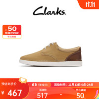 Clarks 其乐 葛瑞系列男士春季时尚舒适透气滑板鞋休闲男鞋 深沙色 261646467 40